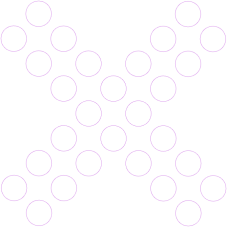 A black background with purple circles on it.